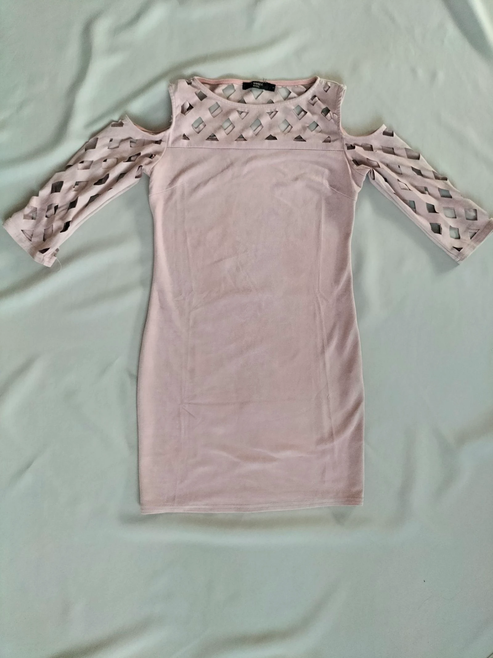 Old Pink Suede Dress | Size S | In Vogue Paris | New – photo 2